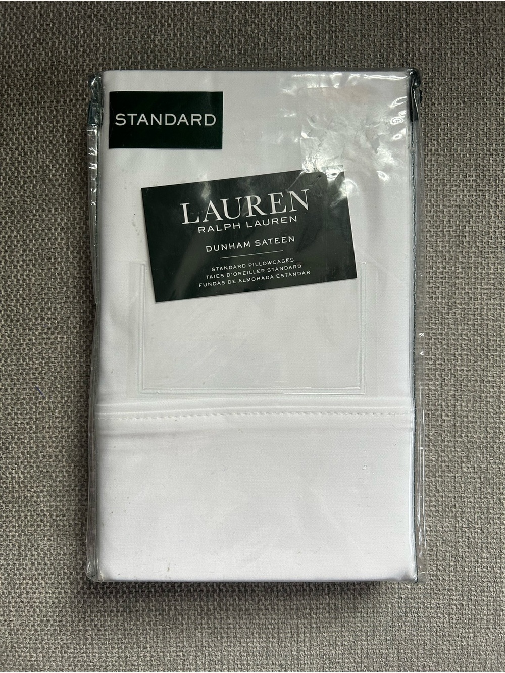 NWT Ralph Lauren White Dunham Sateen Standard Pillowcases (2)